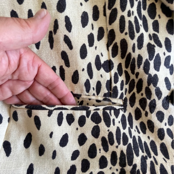 EMERSON FRY Wingtip Coat 2 Leopard Linen 10 - Picture 5 of 10
